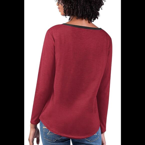 NFL Women's Long Sleeve V-Neck Tee Cardinals - Regular - Picture 2 of 2